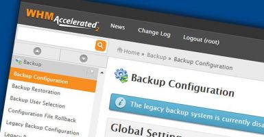 Force non legacy backup in WHM